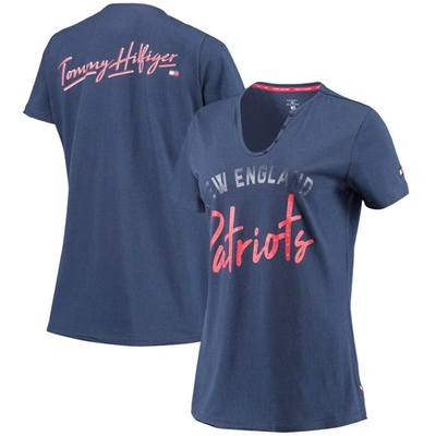 Tommy Hilfiger Navy New England Patriots Riley V-neck T-shirt