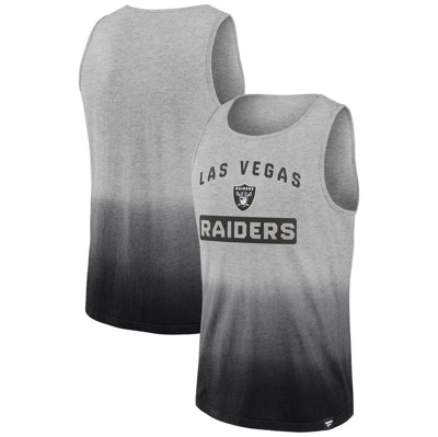 Fanatics Branded Heathered Gray/black Las Vegas Raiders Our Year Tank Top In Heathered Gray,black