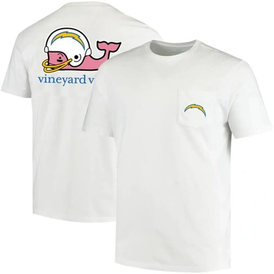 Vineyard Vines White Los Angeles Chargers Team Whale Helmet T-shirt