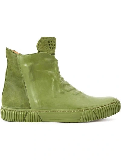 Both Contrast Ankle Boots - Green