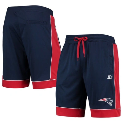 Starter Men's  Navy, Red New England Patriots Fan Favorite Fashion Shorts In Navy,red