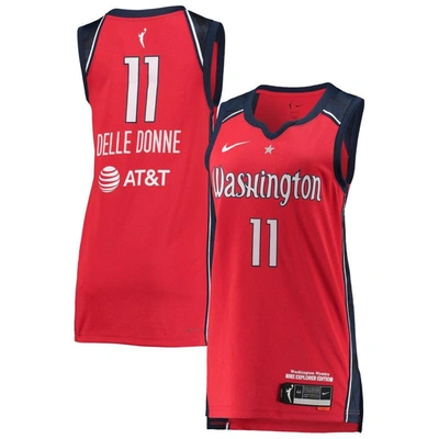 Nike Elena Delle Donne Red Washington Mystics Explorer Edition Jersey