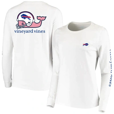 Vineyard Vines White Buffalo Bills Helmet Long Sleeve T-shirt