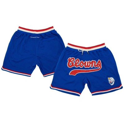 Rings & Crwns Men's  Royal Indianapolis Clowns Replica Mesh Shorts