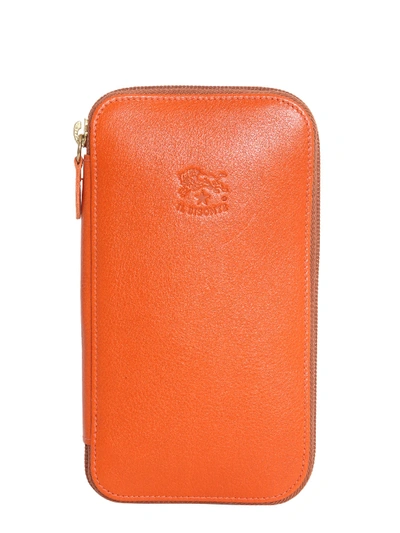 Il Bisonte Zip Around Wallet In Orange