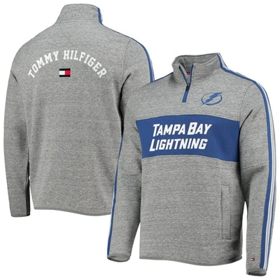 Tommy Hilfiger Heathered Grey Tampa Bay Lightning Mario Quarter-zip Jacket