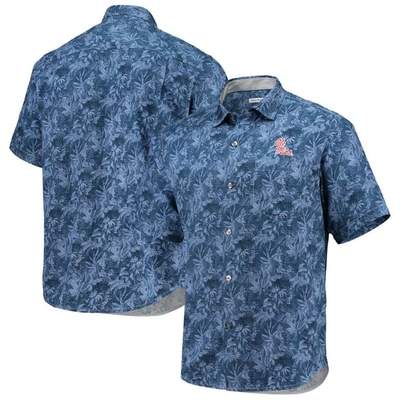 Tommy Bahama Navy Ole Miss Rebels Sport Jungle Shade Camp Button-up Shirt