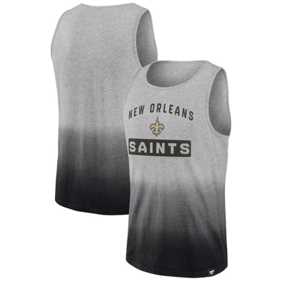 Fanatics Branded Heathered Gray/black New Orleans Saints Our Year Tank Top In Heather Gray