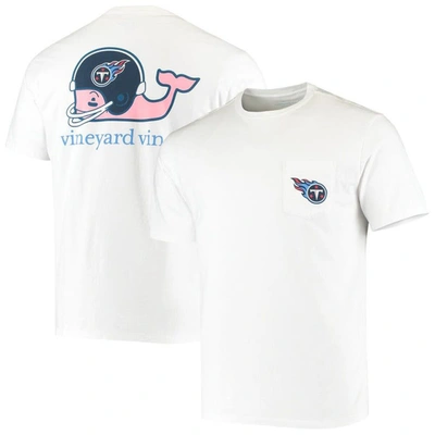 Vineyard Vines White Tennessee Titans Team Whale Helmet T-shirt