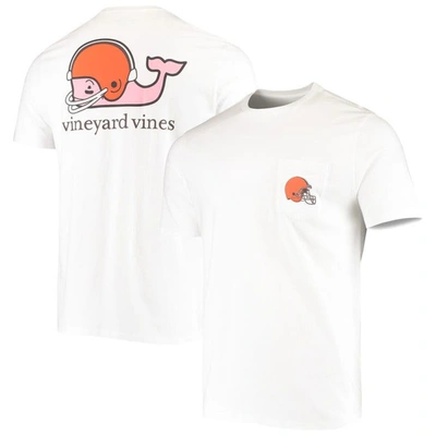Vineyard Vines White Cleveland Browns Big & Tall Helmet T-shirt