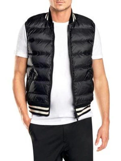 G/fore Ribbed Puffer Vest In Black