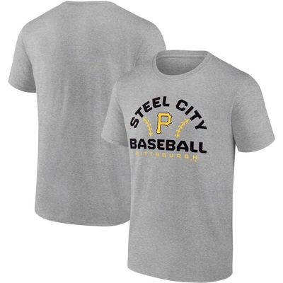 Fanatics Branded Heathered Gray Pittsburgh Pirates Iconic Go For Two T-shirt