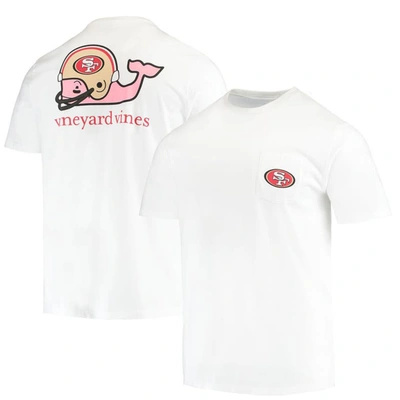 Vineyard Vines White San Francisco 49ers Big & Tall Helmet T-shirt