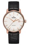 Rado R22877025 Coupole Classic Automatic Rose Gold-plated Stainless Steel And Leather Watch In No Color