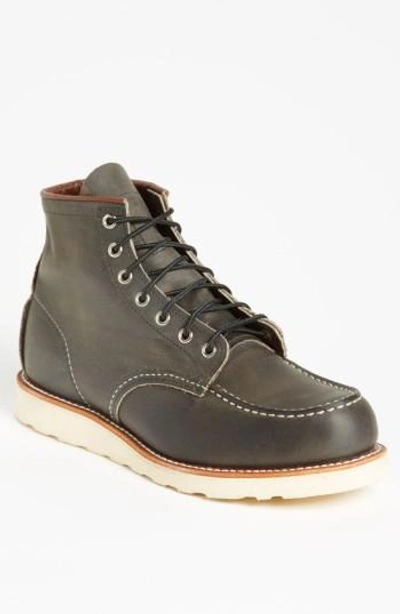 Red Wing 6 Inch Moc Toe Boot In Charcoal (grey)