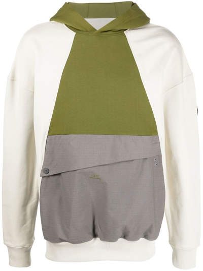 A-cold-wall* Knitted Conceal Hoodie Multicolor Hoodie With Ripstop Pocket - Knitted Conceal Hoodie In Beige