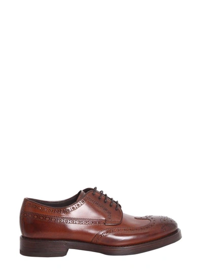 Henderson Leather Brogue In Brown