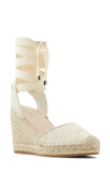 Aldo Efemina Espadrille Platform Wedge Sandal In White