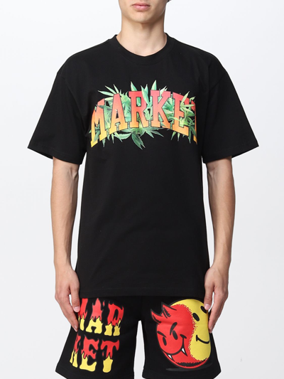 Market T-shirt In Black Cotton