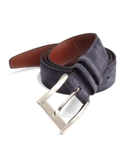Saks Fifth Avenue Collection Suede Belt In Navy