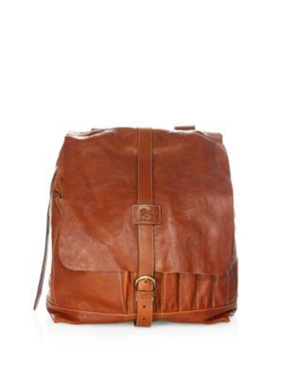 Il Bisonte Buckle-strap Backpack In Brown