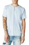 Lucky Brand Short Sleeve Henley T-shirt In Blue Bell