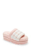 Ugg Maxi Genuine Shearling Lined Sandal In Pink Scallop