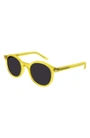 Saint Laurent 50mm Phantos Sunglasses In Yellow