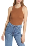 Good American '90s Thermal Racerback Tank In Rust