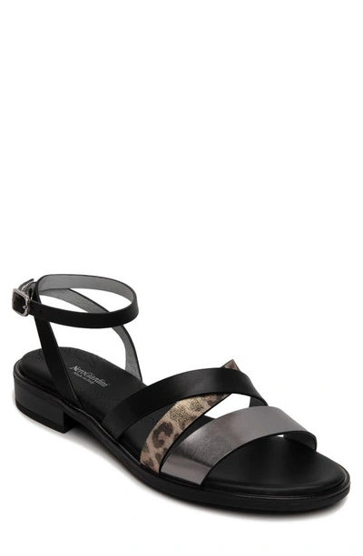 Nerogiardini Strappy Sandal In Black/ Pewter