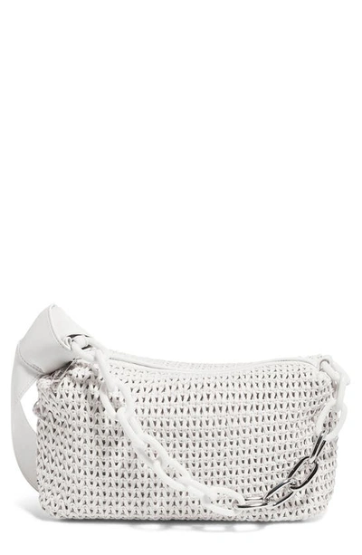 House Of Want We Are Fabulous Vegan Leather Shoulder Bag In White Woven