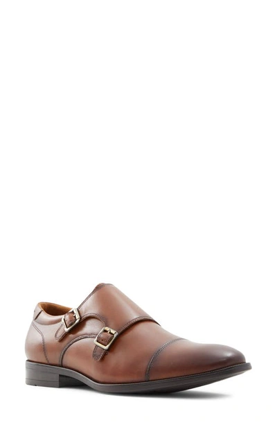 Aldo Holtanflex Monk Strap Shoe In Brown