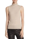 Saks Fifth Avenue Collection Cashmere Turtleneck Shell In Chanterelle Heather
