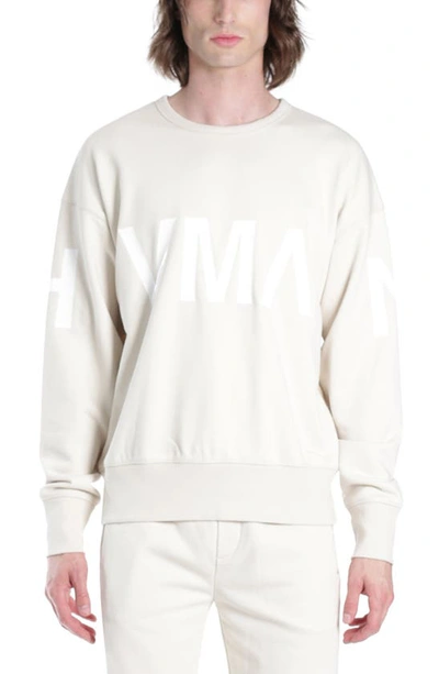 Hvman Logo Crewneck Sweatshirt In White