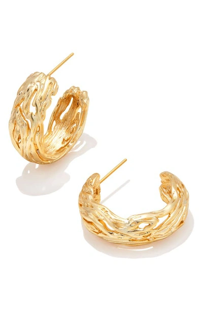 Kendra Scott Small Filigree C-hoop Earrings, 1.05" In Gold