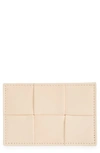 Bottega Veneta Intrecciato Leather Card Case In Melon Washed