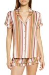 Nordstrom Moonlight Eco Short Pajamas In Pink Glass Multi Stripe