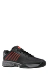 K-swiss Hypercourt Express 2 2e Tennis Shoe In Jet Blk/steel Gray/spicy Ornge