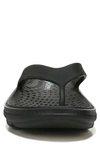 Ryka Timid Womens Slip On Flip-flop Wedge Sandals In Black