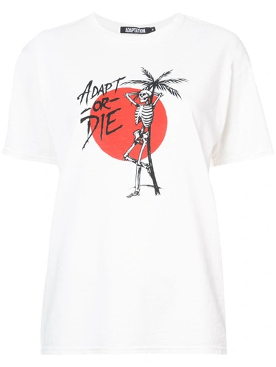 Adaptation Cropped T-shirt In White