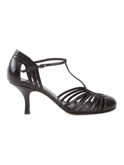 Sarah Chofakian Chamonix Leather Sandals In Black