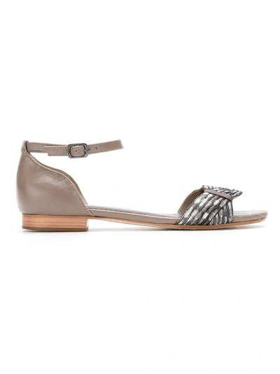 Sarah Chofakian Leather Sandals In Metallic