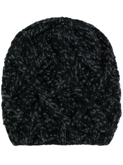 Antonia Zander Melange Knit Hat - Black