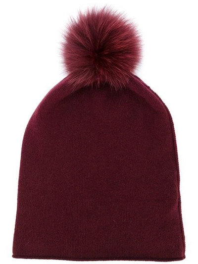 Danielapi Pom Pom Beanie  In 18 Granata