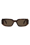 Prada 51mm Rectangular Sunglasses In Tortoise/ Brown