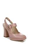 Sam Edelman Jildie Womens Covered Heel Mary Jane Slingback Sandals In Cedar Pink