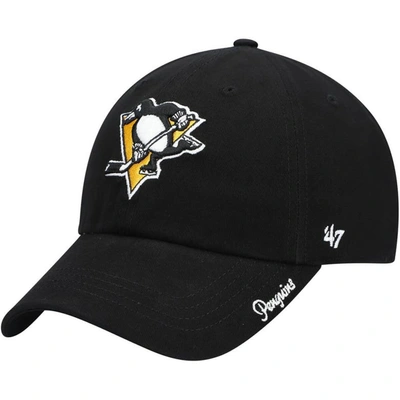 47 ' Black Pittsburgh Penguins Team Miata Clean Up Adjustable Hat