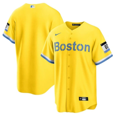 Nike Boston Red Sox City Connect  Men's Dri-fit Adv Mlb Limited Jersey In Brown