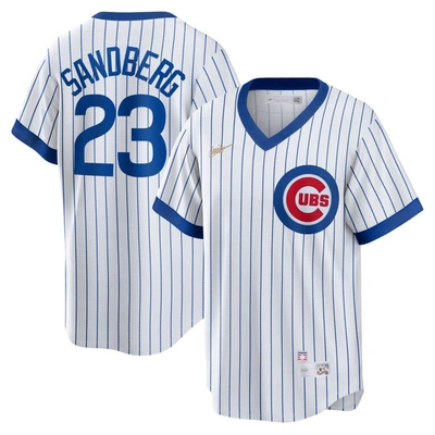 Nike Ryne Sandberg White Chicago Cubs Home Cooperstown Collection Player Jersey
