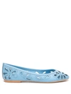 Sarah Chofakian Leather Ballerinas In Blue